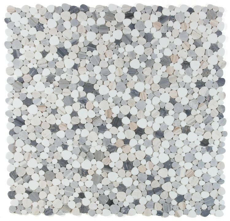 Athena Brigid Beach Polished Pebble Marble Mosaic Tile-Marble Mosaic-American Tile Depot