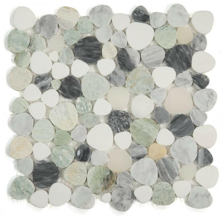 Athena Brigid Grassland Polished Pebble Marble Mosaic Tile-Marble Mosaic-American Tile Depot