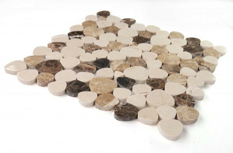 Athena Brigid Spain Polished Pebble Marble Mosaic Tile-Marble Mosaic-American Tile Depot