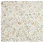 Athena Minerva Calacatta Gold Honed Pebble Marble Mosaic Tile-Marble Mosaic-American Tile Depot