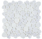 Athena Minerva Carrara Polished Pebble Marble Mosaic Tile-Marble Mosaic-American Tile Depot