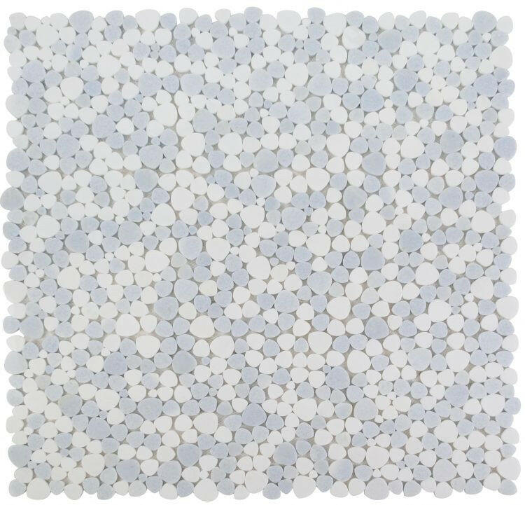 Athena Minerva Crystal Ocean Polished Pebble Marble Mosaic Tile-Marble Mosaic-American Tile Depot