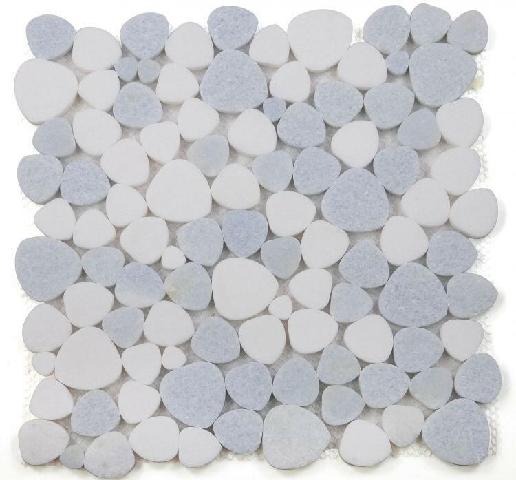 Athena Minerva Crystal Ocean Polished Pebble Marble Mosaic Tile-Marble Mosaic-American Tile Depot