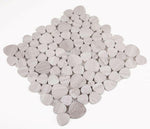 Athena Minerva Grey Polished Pebble Marble Mosaic Tile-Marble Mosaic-American Tile Depot