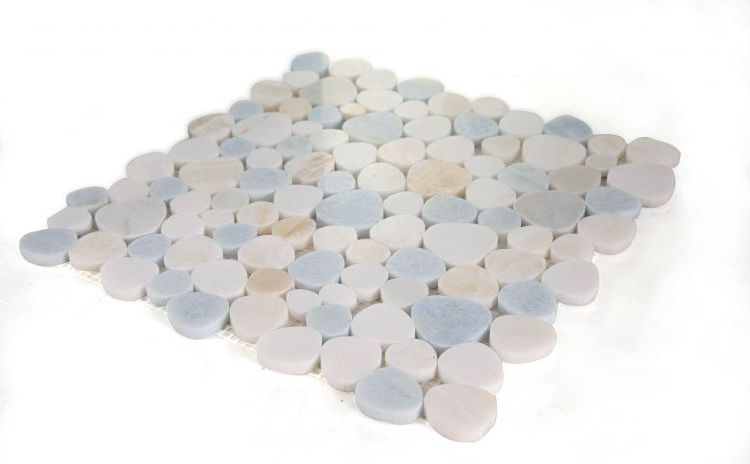 Athena Minerva Marina Polished Pebble Marble Mosaic Tile-Marble Mosaic-American Tile Depot