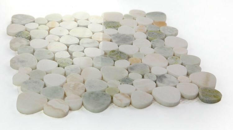 Athena Minerva Onyx Eclectic Polished Pebble Marble Mosaic Tile-Marble Mosaic-American Tile Depot