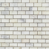 Calacatta Gold Marble Honed Baby Brick Mosaic Tile