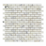 Calacatta Gold Marble Honed Baby Brick Mosaic Tile