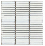 Band White Glossy Linear Porcelain Mosaic Tile-Porcelain Mosaic-American Tile Depot