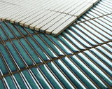 Band Turquoise Glossy Linear Porcelain Mosaic Tile