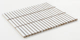 Sample of Band White Glossy Linear Porcelain Mosaic Tile-Sample-American Tile Depot