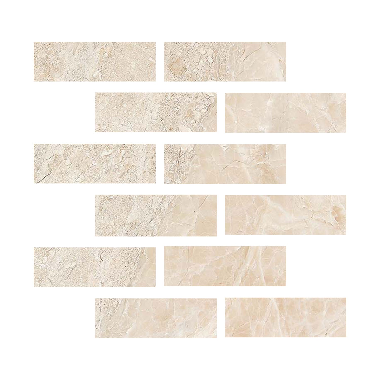 2 X 6 Diano Royal (Queen Beige) Marble Polished Field Tile