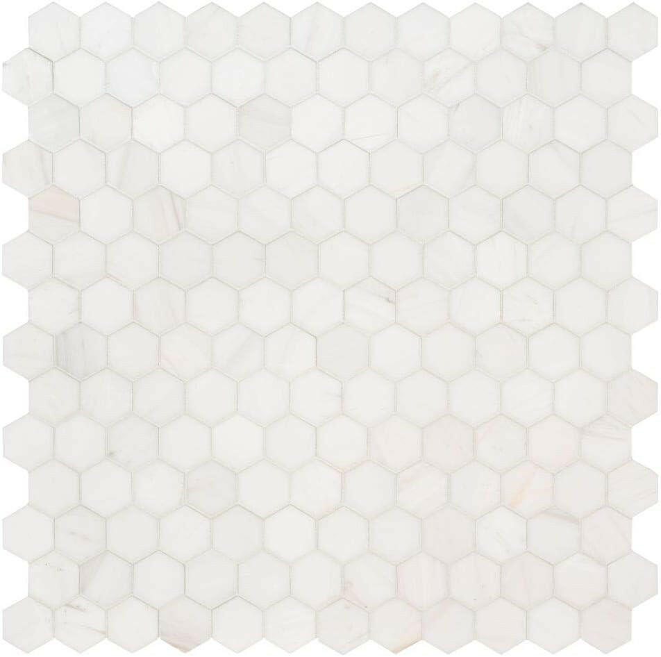 Bianco Dolomite Honed 2" Hexagon Marble Mosaic Tile-Marble Mosaic-American Tile Depot