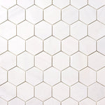 Bianco Dolomite Honed 2" Hexagon Marble Mosaic Tile-Marble Mosaic-American Tile Depot