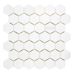 Bianco Dolomite Honed 2" Hexagon Marble Mosaic Tile-Marble Mosaic-American Tile Depot