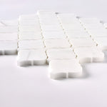 Bianco Dolomite Honed 3" Lantern Arabesque Marble Mosaic Tile-Marble Mosaic-American Tile Depot