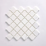 Bianco Dolomite Honed 3" Lantern Arabesque Marble Mosaic Tile-Marble Mosaic-American Tile Depot