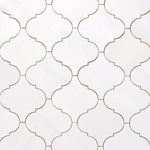 Bianco Dolomite Honed 6" Lantern Arabesque Marble Mosaic Tile-Marble Mosaic-American Tile Depot