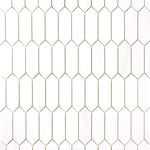 Bianco Dolomite Honed Picket Marble Mosaic Tile-Marble Mosaic-American Tile Depot