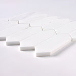 Bianco Dolomite Honed Picket Marble Mosaic Tile-Marble Mosaic-American Tile Depot