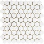 Bianco Dolomite Polished 2" Hexagon Marble Mosaic Tile-Marble Mosaic-American Tile Depot