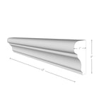 Bianco Dolomite Polished Marble 2 X 12 Milano Molding Trim-Marble Molding/Trim-American Tile Depot