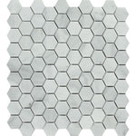 Bianco Venatino (Bianco Mare) Marble Honed 1" Hexagon Mosaic Tile-Marble Mosaic-American Tile Depot