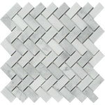 Bianco Venatino (Bianco Mare) Marble Honed 1 x 2 Herringbone Mosaic Tile-Marble Mosaic-American Tile Depot