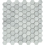 Bianco Venatino (Bianco Mare) Marble Polished 1" Hexagon Mosaic Tile-Marble Mosaic-American Tile Depot