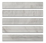 Bianco Venatino (Bianco Mare) Marble Polished OG-1 Chair Rail Molding Trim-Marble Molding/Trim-American Tile Depot