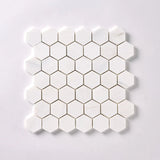 Bianco Dolomite Honed 2" Hexagon Marble Mosaic Tile