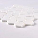 Bianco Dolomite Honed 2" Hexagon Marble Mosaic Tile