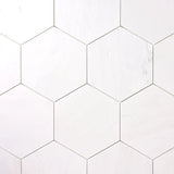 Bianco Dolomite Honed 4" Hexagon Marble Mosaic Tile