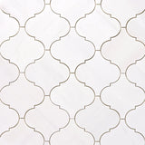 Bianco Dolomite Polished 6" Lantern Arabesque Marble Mosaic Tile