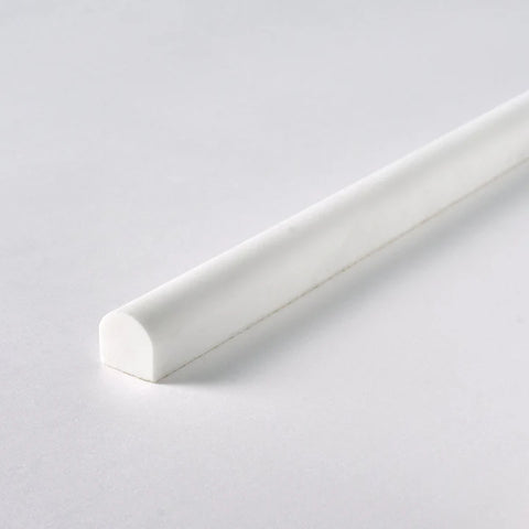 Sample of Bianco Dolomite Polished 3/4 X 12 Bullnose Liner-Sample-American Tile Depot