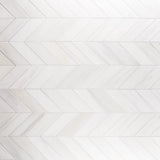 Bianco Dolomite Polished Large Chevron Marble Mosaic Tile