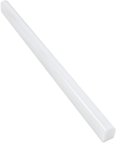 Bianco Dolomite Honed Marble 1/2 X 12 Pencil Liner