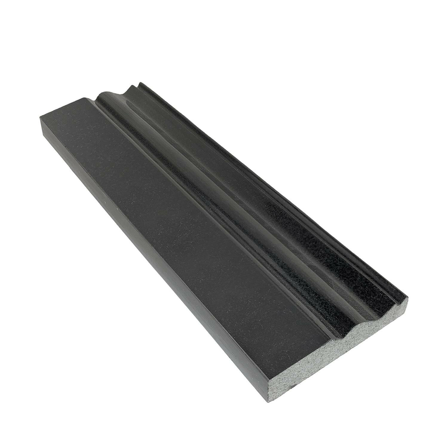 Black Absolute Granite 4" Baseboard Trim Molding Polished-Marble Molding/Trim-American Tile Depot