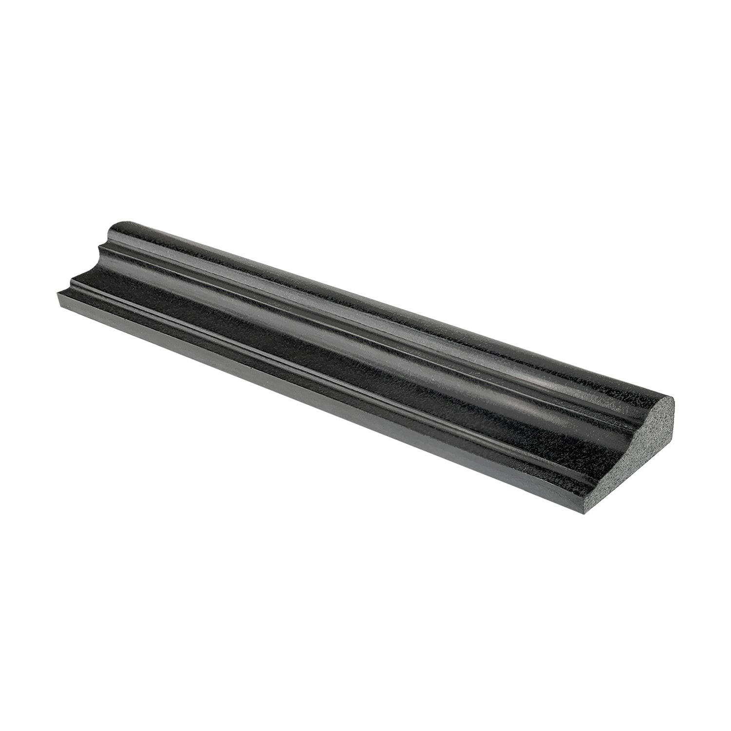 Black Absolute Granite Polished F-5 Chair Rail / Crown Molding Trim-Granite Molding/Trim-American Tile Depot