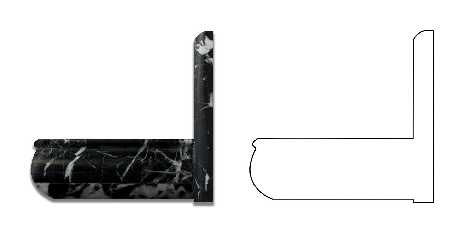 Black Marquina Marble Hand-Made Custom Soap Holder - Soap Dish - Polished-Accessories-American Tile Depot