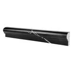 Black Marquina Marble Polished OG-1 Chair Rail Molding Trim-Marble Molding/Trim-American Tile Depot