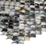 Perry Black Scale Pearl Mosaic Wall Tile