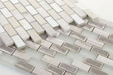 1 x 2 Garnet Brick Bride Mosaic Wall Tile
