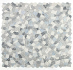 Brook Blue Ocean Honed Pebble Marble Mosaic Tile-Marble Mosaic-American Tile Depot