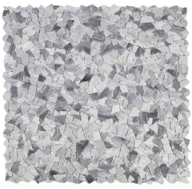 Brook Grey Honed Pebble Marble Mosaic Tile-Marble Mosaic-American Tile Depot