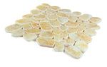 Brook Honey Onyx Pebble Marble Mosaic Tile-Marble Mosaic-American Tile Depot