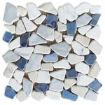 Brook Royal Sapphire Pebble Marble Mosaic Tile-Marble Mosaic-American Tile Depot