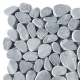 Brook Stormy Grey Pebble Marble Mosaic Tile