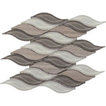 Byzance Grey Wave Mosaic Wall Tile-Mixed Mosaic-American Tile Depot