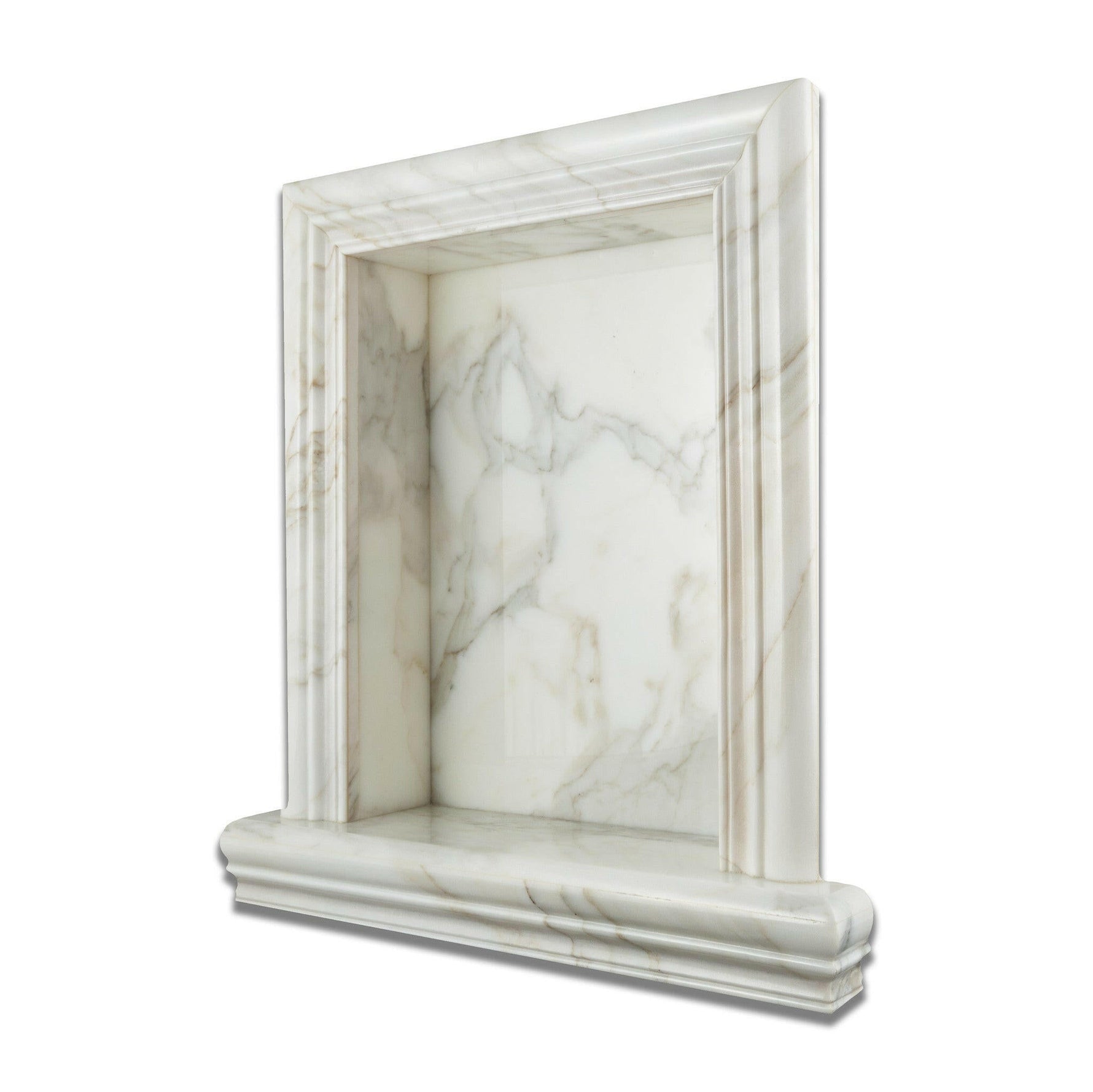 Calacatta Gold Marble Hand-Made Custom Shampoo Niche / Shelf - LARGE - Polished-Accessories-American Tile Depot